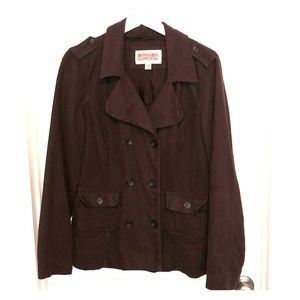 Mossimo XL brown double breasted corduroy jacket